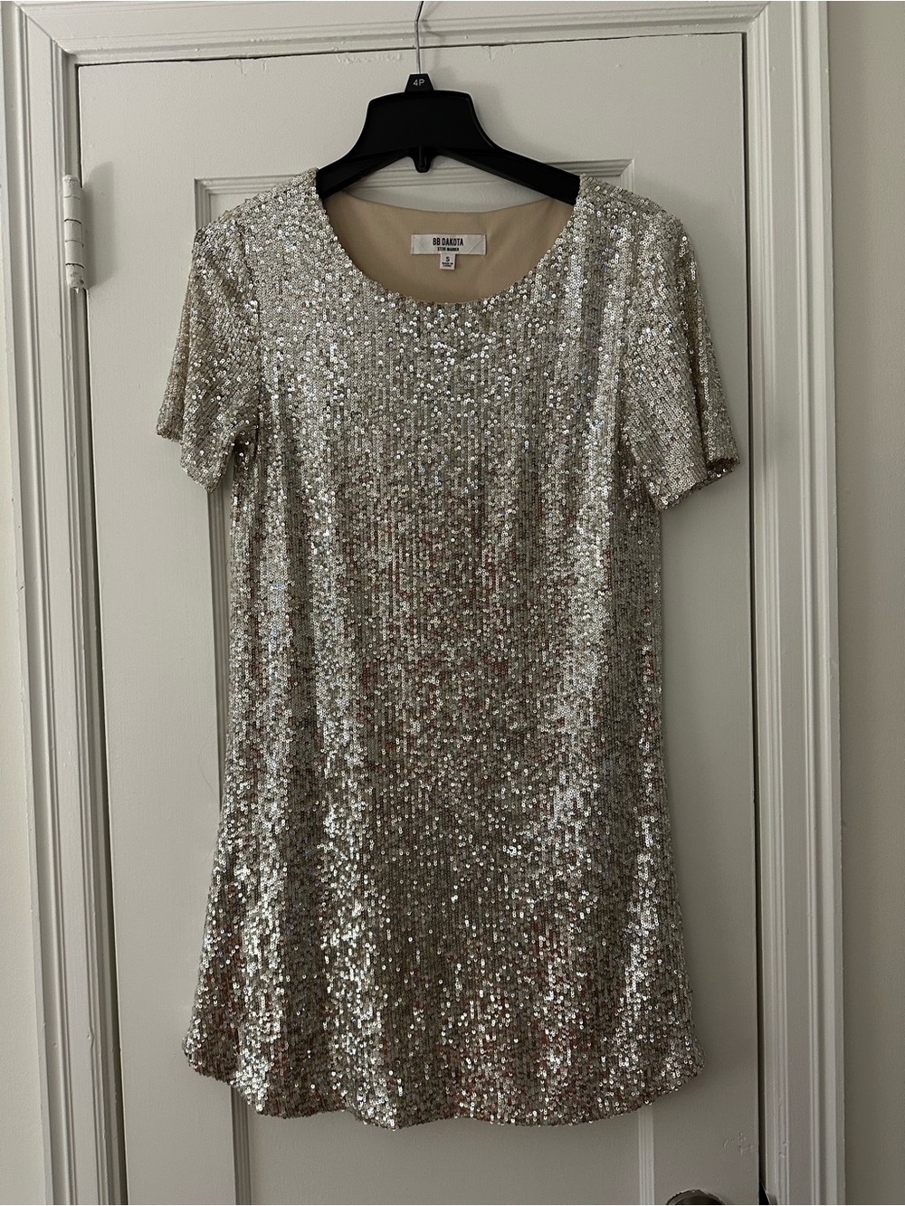BB Dakota Silver Sequin Mini Dress